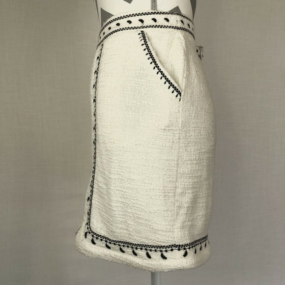 Anthropologie Dolan Left Coast Embroidered Tulley Textured Mini Skirt XS RV $98 - Picture 4 of 10